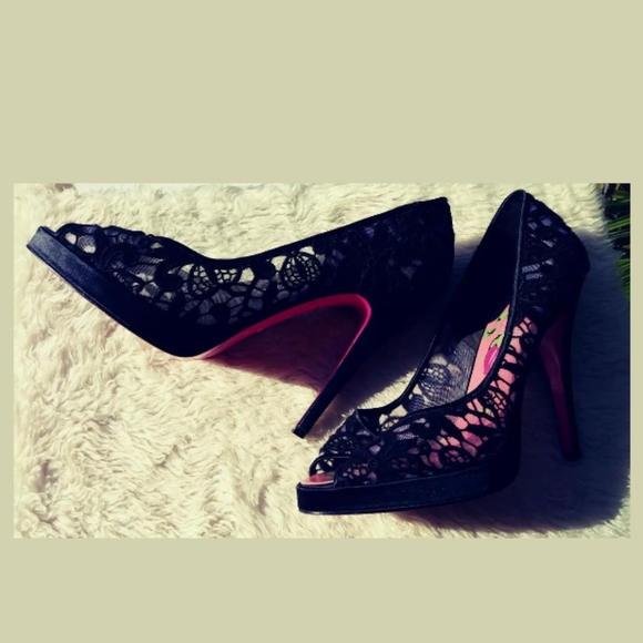 Betsey Johnson Peep Toe Heels size 10 - Picture 7 of 8